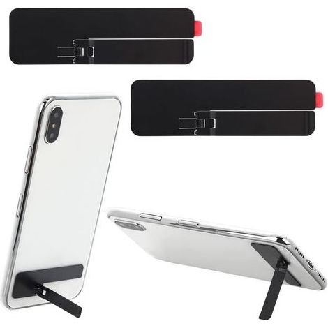 NALOOKAMIC Lot de 2 béquilles Invisibles Ultra Fines pour téléphone - Positionnement Vertical Horizontal réglable - Support de téléphone en métal Compatible avec n'importe Quel téléphone Portable (1/5)