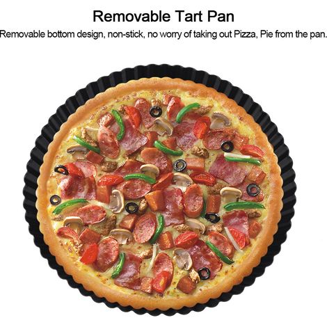 Moule à tartelette antiadhésif de 23 cm (9 pouces) à fond amovible. (1/5)