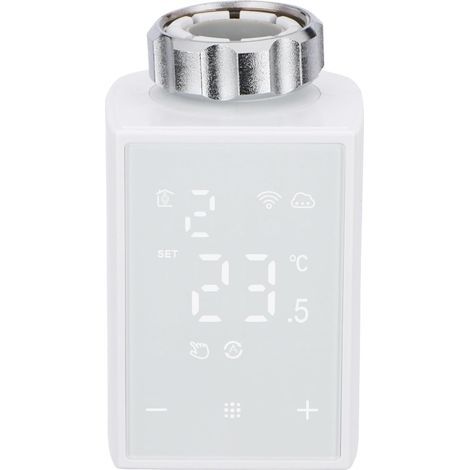 Vanne de radiateur WG358, application 2,4 GHz, TRV programmable pour contrôle de la température multi-pièces, thermostat compatible Home (1/5)