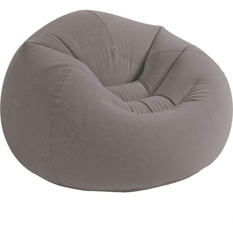 Intex 68579 Sessel Aufblasbar Sitzsack grau Aufblasmöbel Beanless Bag Chair (1/5)