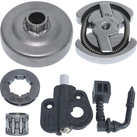 Kit embrayage/pignon 3/8 7 dents, roulement de pompe à huile pour tronçonneuse Poulan 1900 1950 1975 2050 2055 2075 2150 2175 2250 PP220 PP260 530071259 530047061 530014949 (1/5)