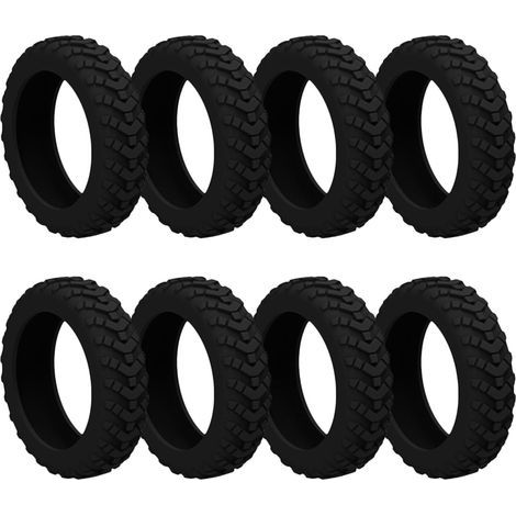 Lot de 8 Housses de Protection pour Roue à Bagages - en Silicone coloré - Silencieux et résistant aux Chocs - Protège Le Compartiment à Bagages et Les Roues Contre Les dommages, Convient pour (1/5)