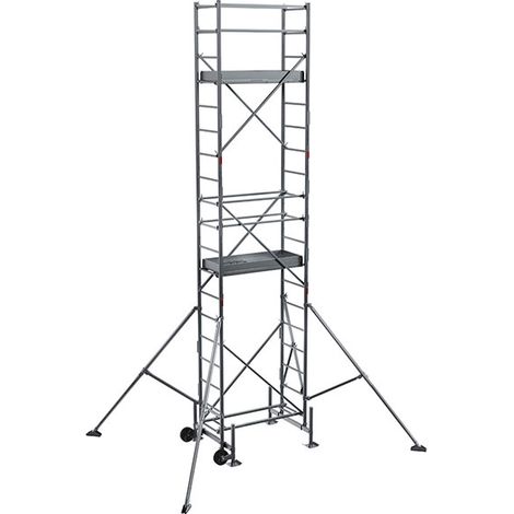 Trabattello 2 Piani - Alt. piattaforma 4.87m - Alt. max. lavoro 6.87m - DA513-THKP