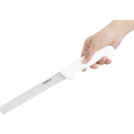 Couteau à Pain Professionnel Blanc 205 mm - Hygiplas (1/4)