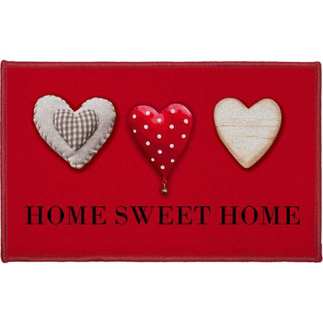 Tapis Déco "Home Passion" 50x80cm Rouge