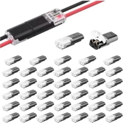 40 pièces Connecteurs de câble automobile étanches 2 pôles, connecteur 12V 2 broches pour câbles 18-22 AWG, connecteur de câble à sertir rapide, connexions étanches, rapide pour véhicules, camions (1/4)