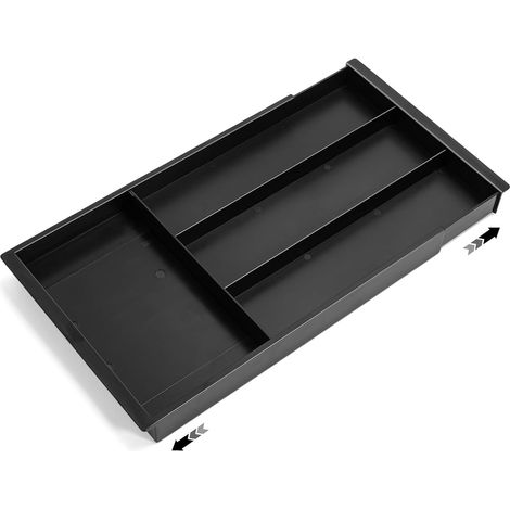 Organiseur de couverts extensible, organiseur de tiroir de cuisine réglable pour fourchette, cuillère, couteau, petite taille (7) (1/5)