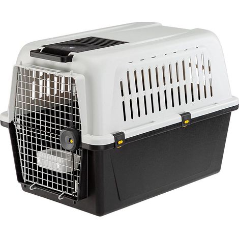 Ferplast ATLAS 50-60 Panier de transport pour chiens de taille moyenne à grande. Taille 50 ou 60.. Variante ATLAS 50 - Misure: 55.5 x 81 x h 59.5 cm - Gris (1/7)