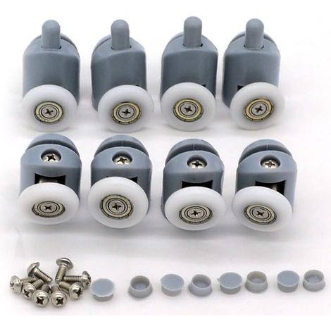 Lot de 8 roulettes pour porte de douche (20-27 mm) (1/5)