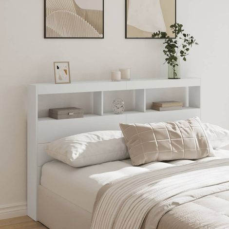 Cabecero de cama con LED blanco 160x17x102 cm vidaXL