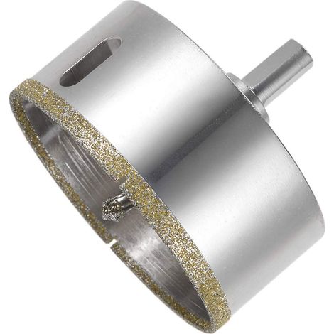 MINKUROW Sega a tazza diamantata da 85 mm, Punta diamantata con punta da trapano guida centrale, Sega a tazza per piastrelle con rivestimento superficiale diamantato per tagliare vetro, piastrelle, ce (1/5)