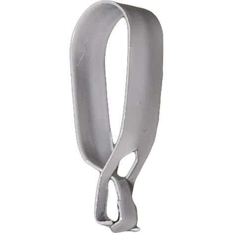 SWISH - 6 ANELLI OVALI AUTOPLISSETTANTEPER TENDE IN ACCIAIO COLORE BIANCO