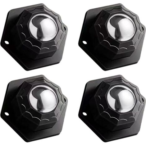 4 Pièces Petite Roulettes pour Meubles, Roulette Meuble Schwarz 200kg, Roulettes Universelles Adhésives, Roulettes pour Meubles Lourd, Roulettes Plates pour Meubles 360 Poulie Mobile Rotative (1/5)