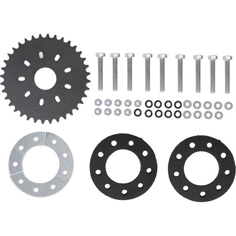 Pignon plat 36 dents avec adaptateur 9 trous pour chaîne arrière de vélo motorisé 2 temps 49cc 66cc 80cc (1/5)