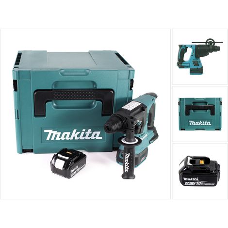 Trapano a percussione a batteria Makita DHR 242 M1J 18V 2.0J SDS-plus Brushless + 1x batteria ricaricabile 4.0Ah + Makpac - senza caricabatterie