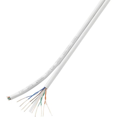 TRU COMPONENTS Cavo di rete CAT 6 U/UTP 8 x 2 x 0.196 mm² Bianco 100 m (1/2)