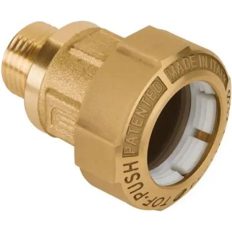 TOF/M Push raccordo monogiunto per PE con filetto maschio con anello in plastica ø40 x 1"1/4 01010007P
