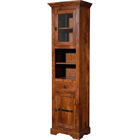 Hochschrank Akazie 52x36x187 nougat lackiert OXFORD 1004