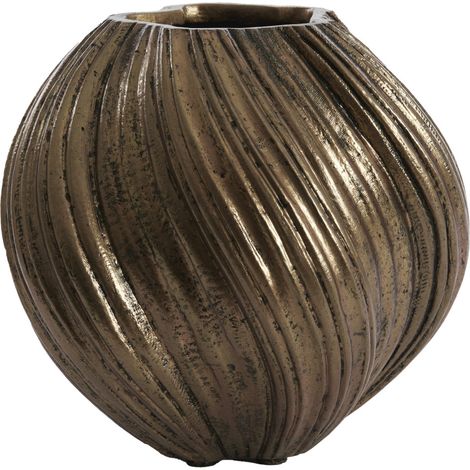 Vaso YATUNG in pietra antica bronzo di Light & Living – Ø34x32 cm (1/4)