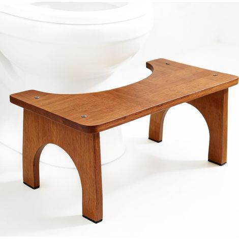 Tabouret WC Ergonomique - 1 Pièce - Plastique Robuste Brun - Améliore la Digestion - Adultes et Enfants - Hauteur Universelle (1/5)