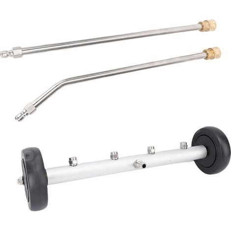 Nettoyeur de châssis avec rallonge, nettoyeur haute pression de 45 cm (17,7 pouces) pour voitures, camions, SUV et remorques (noir)