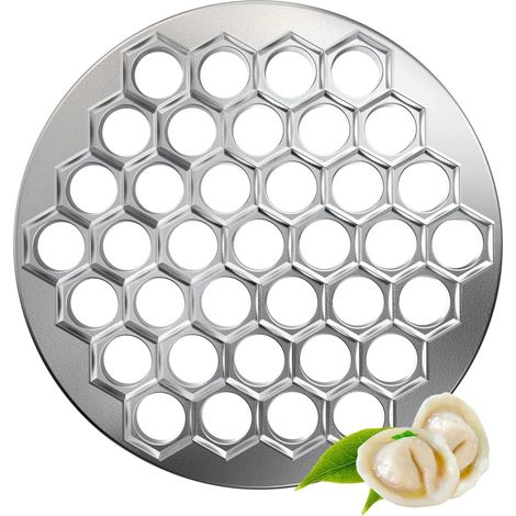 Moule à raviolis de style russe, 37 trous - alliage d'aluminium - presse à raviolis de cuisine pour faire des raviolis à la main. (1/5)
