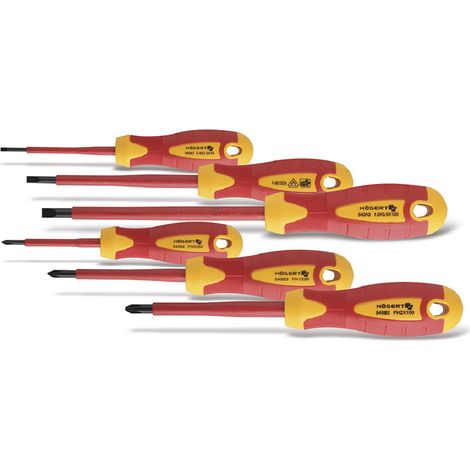 VDE Schraubenzieher-Set 6-teilig Elektro Schraubendreher 1000V manetische Spitze (1/2)