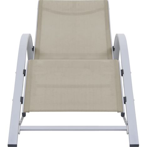 Maison Exclusive - Lettino Prendisole in Textilene e Alluminio Crema