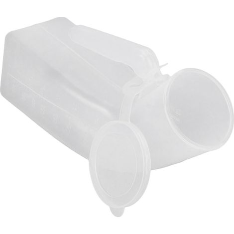Auslaufsichere Urinflasche für Männer, 1000 ml Fassungsvermögen, große Größe, mit abnehmbarem Deckel (YMMR) (1/5)