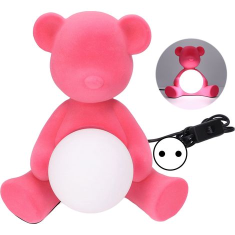 Lampe de Table LED en forme de dessin animé, jolie veilleuse décorative, 3 couleurs, alimentée par prise, pour enfants, rose, ue, 220V