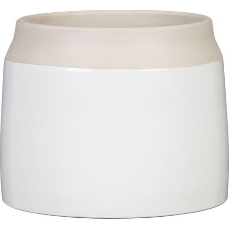 Scheurich Jarro, Pot de fleurs en céramique, couleur: Blanco, 14,9 cm de diamètre, 14 cm de hauteur, 2,4 l vol.