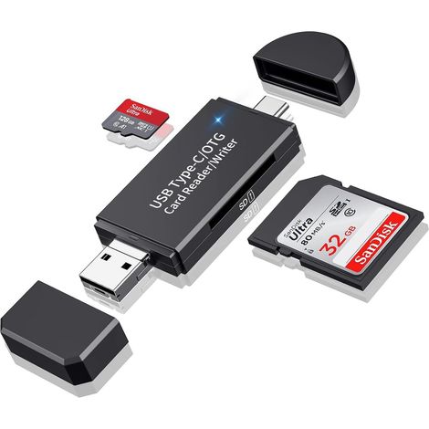 Lecteur De Carte SD Et Micro SD USB Type C - Adaptateur OTG 3 En 1 Pour Transfert De Données Sur Smartphone Et PC (1/5)