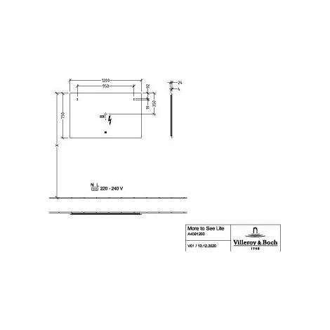 Villeroy & Boch A4751200 Miroir More to See Square A47512