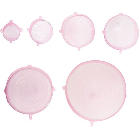 Premier Housewares Set of Six Zing Pink Silicone Lids