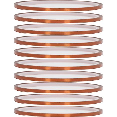 10 Pièces Ruban Adhésif Haute Température, Ruban Adhésif Isolé Marron Foncé en Film Polyimide Ruban Haute Température Ruban De Transfert De Chaleur pour Transformateur(3mm) (1/5)