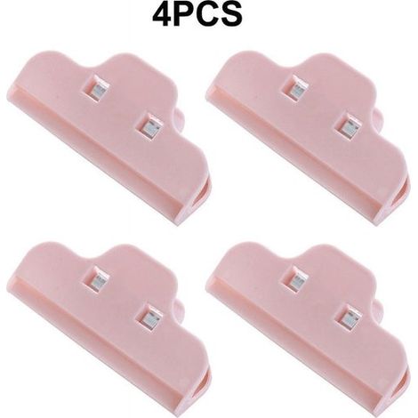 Clip per sacchetti di patatine, 4 pezzi, clip per sacchetti di patatine, clip per sacchetti alimentari, clip per sacchetti alimentari con chiusura a clip, clip in plastica per patatine e snack (1/5)