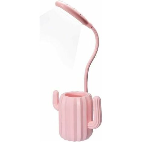 Ulisem Lampe de Bureau Sans Fil, Lampe de Table Liseuse LED Tactile Luminosité Ajustable avec Pot à Crayon Bureau Décoration Cadeau Originale pour Ado Fille Enfant - Rose (1/5)