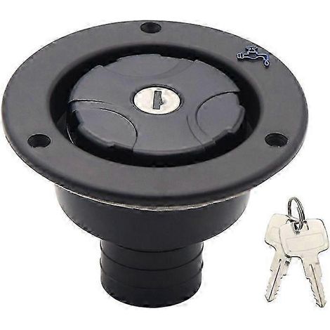 Bouchon de remplissage verrouillable pour réservoirs d'eau douce de caravane, trappe d'entrée, bouchons de réservoir de camping-car/remorque R (1/4)