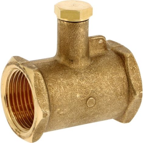 Té laiton 3/4" femelle-femelle avec prise de sonde M10x1 pour compteur d'énergie - THERMADOR 19181