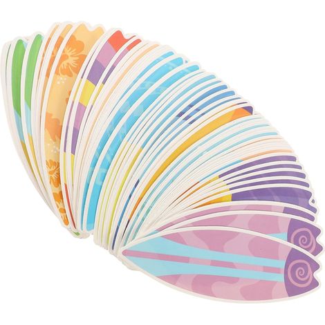 Autocollants Décoratifs 60 Pièces Planche de Surf Hawaïenne (1/5)