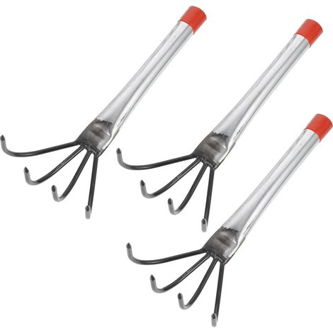 und Rechen 3 Stück mit 4 Scharfen Zinken Leichter