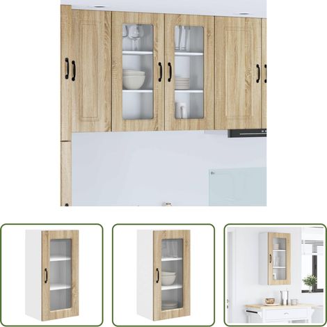 vidaXL Küchenmöbel Holz -  Küchenschrank Kalmar Sonoma-Eiche 40 x 31 x 80 cm Holzwerkstoff (1/5)