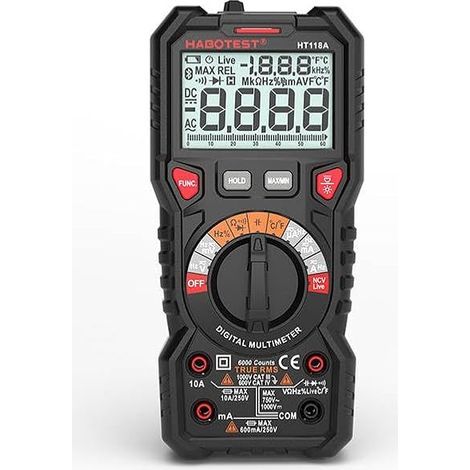 Détecteur de fuite de gaz, HT609 Testeur de gaz combustible, 3 en 1 Température Humidité LCD, Detecteur Fuite Gaz Detecteur Alarme (1/5)