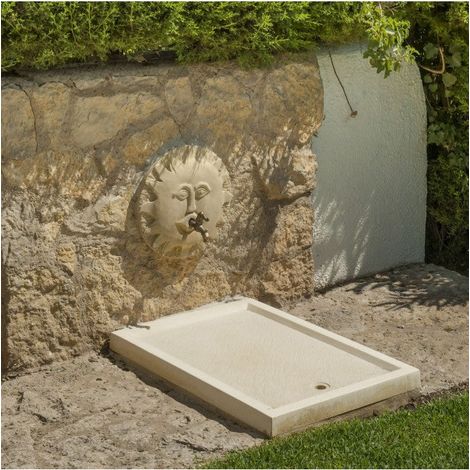 Plato de Ducha Ainsa - Hormigón Antideslizante Clase 3 - 98 × 70 × 2,5 × 7 cm Unidad Crema (1/5)