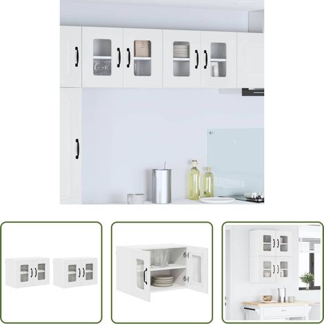 vidaXL Küchenorganisation - Küchenschrank Kalmar 2 pcs Weiß 60 x 31 x 40 cm Holzwerkstoff (1/5)