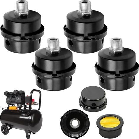 4 Pièces Filtre Air Compresseur, 3/8" 16mm Silencieux de Filtre à Air, Filtre silencieux pour compresseur d'air, Silencieux pour Compresseur d'Air, Filtres de Silencieux, Pour Compresseur d'Air (1/5)