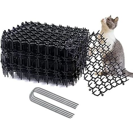- 12Pcs Tapis Anti-Chat Avec Pointes Avec 6Pcs Clous De Jardin, Tapis Anti Chat Avec Epine Grille Jardin Anti Chiens 15x20cm 1pc (1/4)