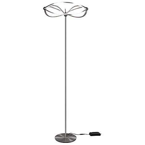 Lampada Piantana Led con Ellissi Dimmer Acciaio Satinato Charivari GD Trio (1/4)