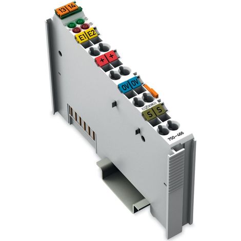 Wago Analogeingangsmodul 750-466, 2-Kanal, 12 Bit, Polycarbonat/Polyamid 6.6, lichtgrau (1/4)