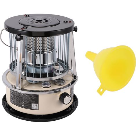 Chauffage à pétrole portable 2,6 kW, réglable en hauteur, idéal pour le camping, les barbecues et la pêche sur glace (beige). (1/5)